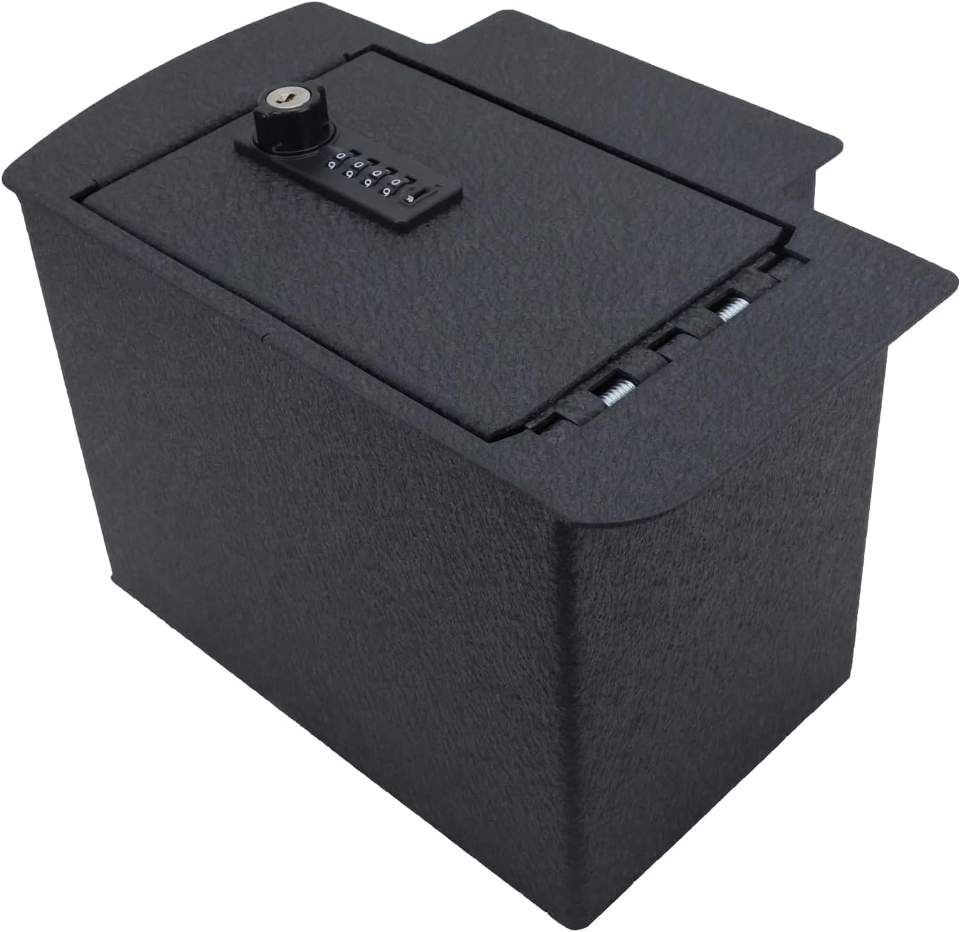 Center Console Safe Gun Safe Box Compatible with 2005-2015 Toyota Tacoma with Heavy Gauge Plate Steel, 4 Digit Combination Lock with Key.