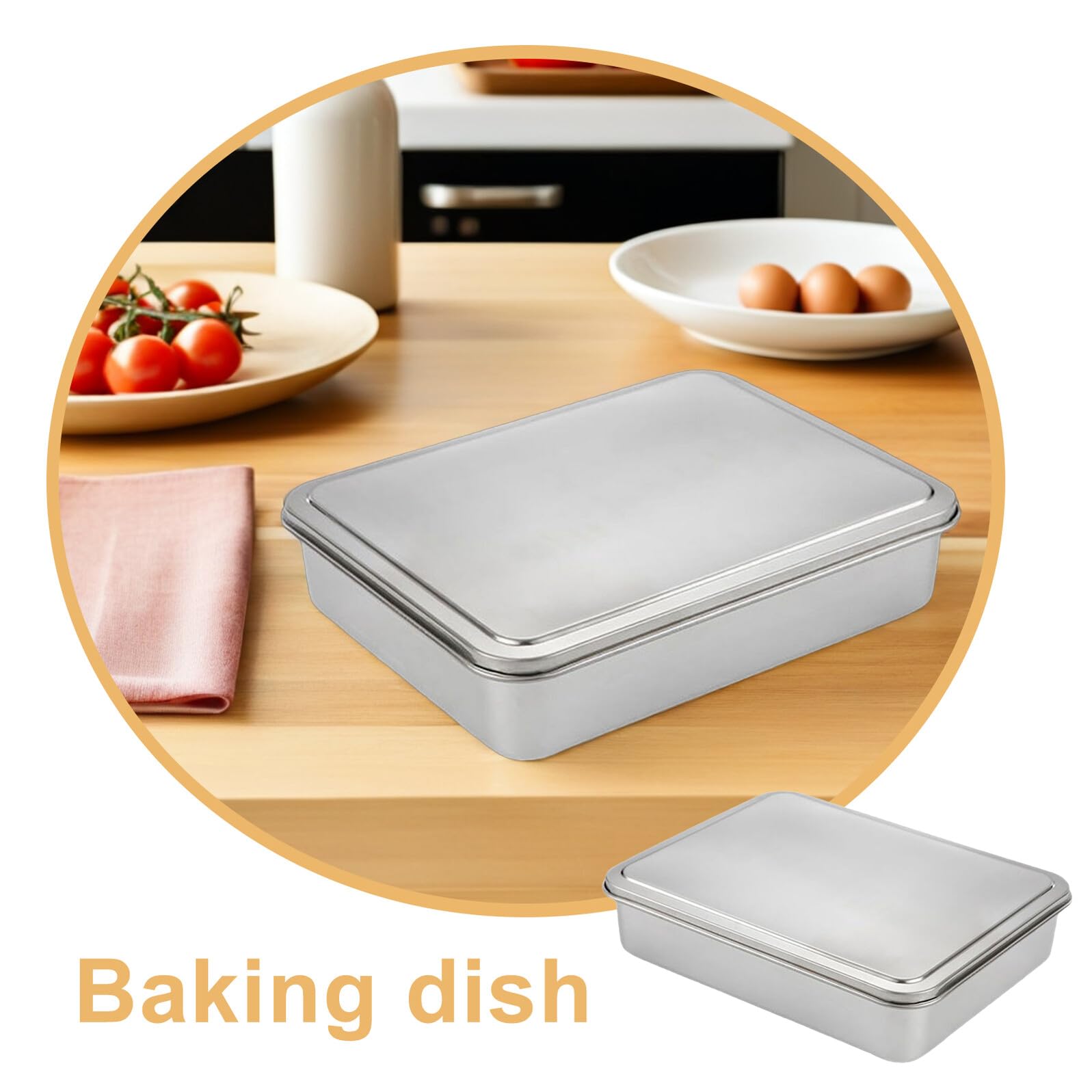 Flanera - 1 juego de moldes cuadrados de aluminio con tapas, bandeja para hornear pan, pan, pan, pan, pan, pan, pan, pan, pan con tapa, tostadas de acero inoxidable