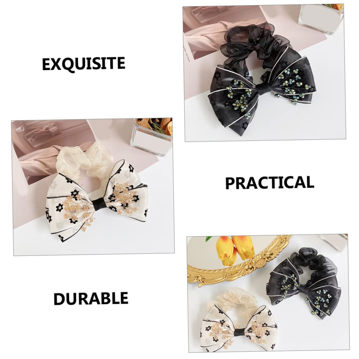 Healeved 6piezas Lazos Para Cabello Diseño De Flor y Lazo Accesorios Chic Para Niñas Diademas Elegantes y Versátiles Para Peinados Diarios