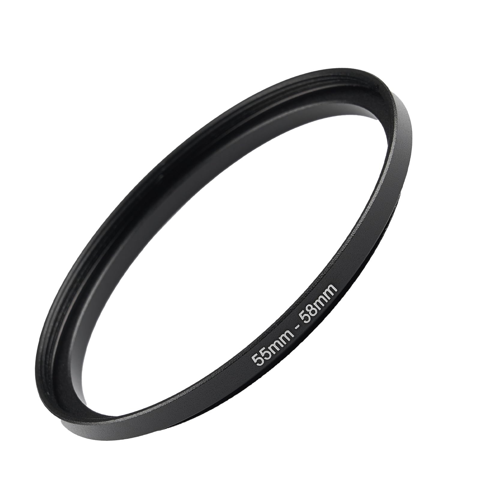 55mm to 58mm Step-up Adapter Rings Filter Adapter Black Metal Step Down Filter Ring Adapter Compatible with All Brand UV CPL ND Camera Lens Filter Stepping Rings (55mm-58mm)