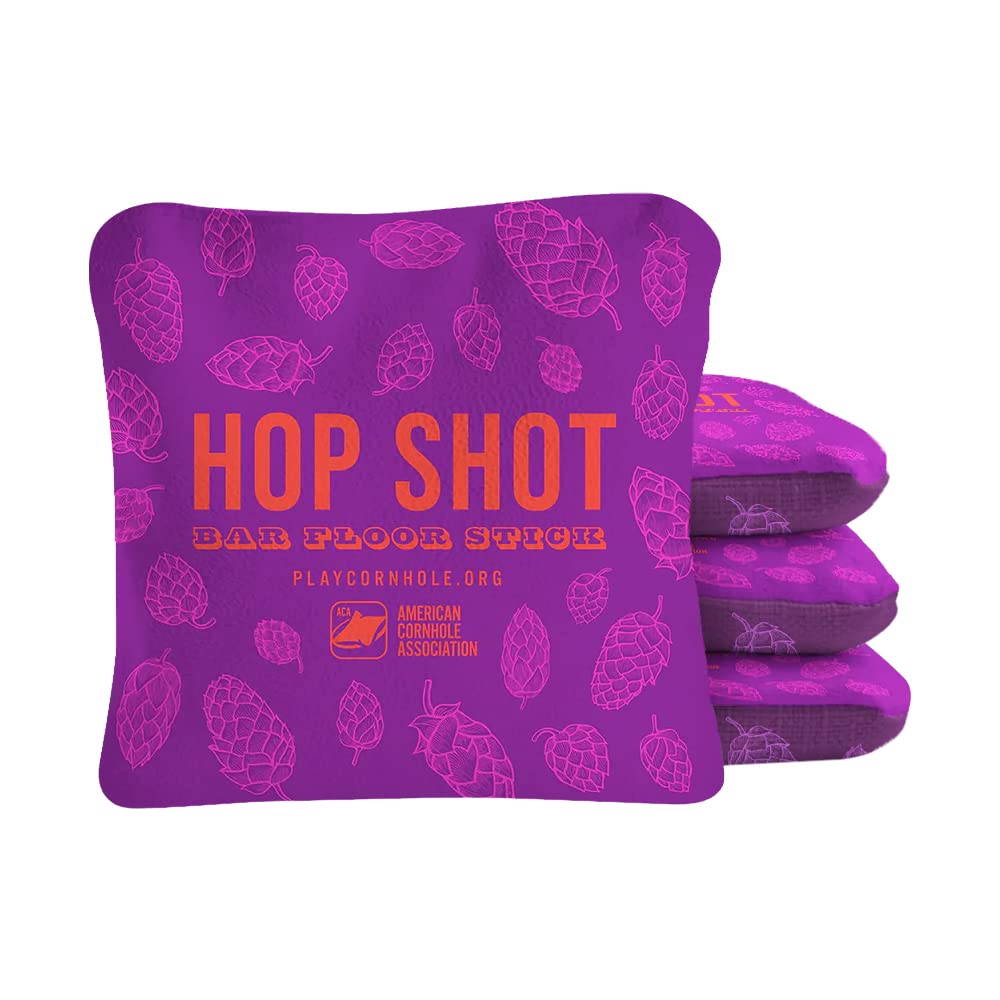 ACA Synergy Pro Professional Cornhole Bags Dual Sided Regulation 6x6 Set of 4 Hop Shot Purple