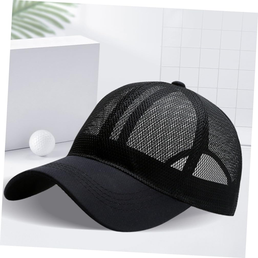 VANZACK Sombrero de Béisbol Transpirable Malla Unisex para Actividades Aire Negro