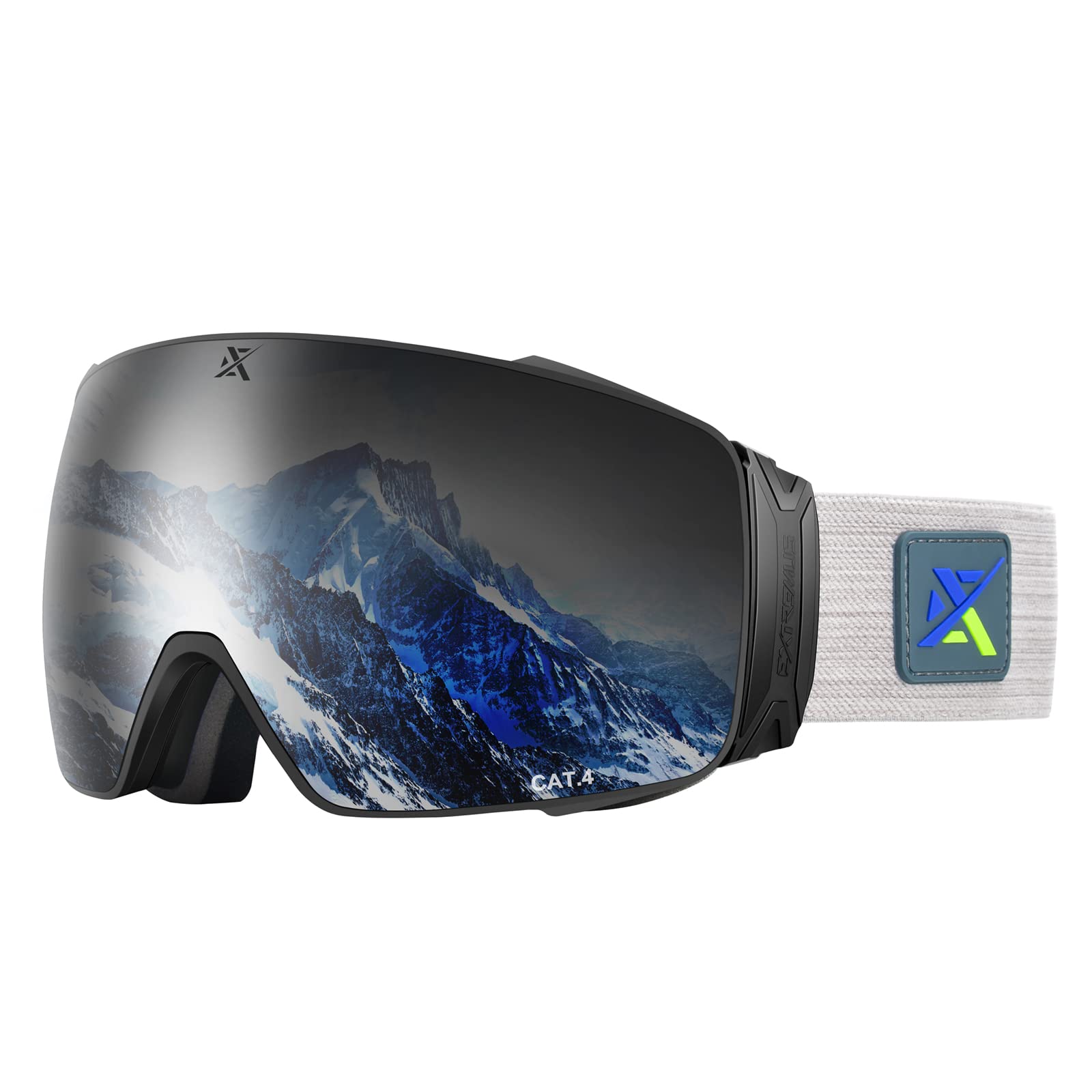 Extremus Cornice Ski Goggles - Interchangeble Lens Most Optically True Vision Choice - Premium Snow Goggles for Men & Women