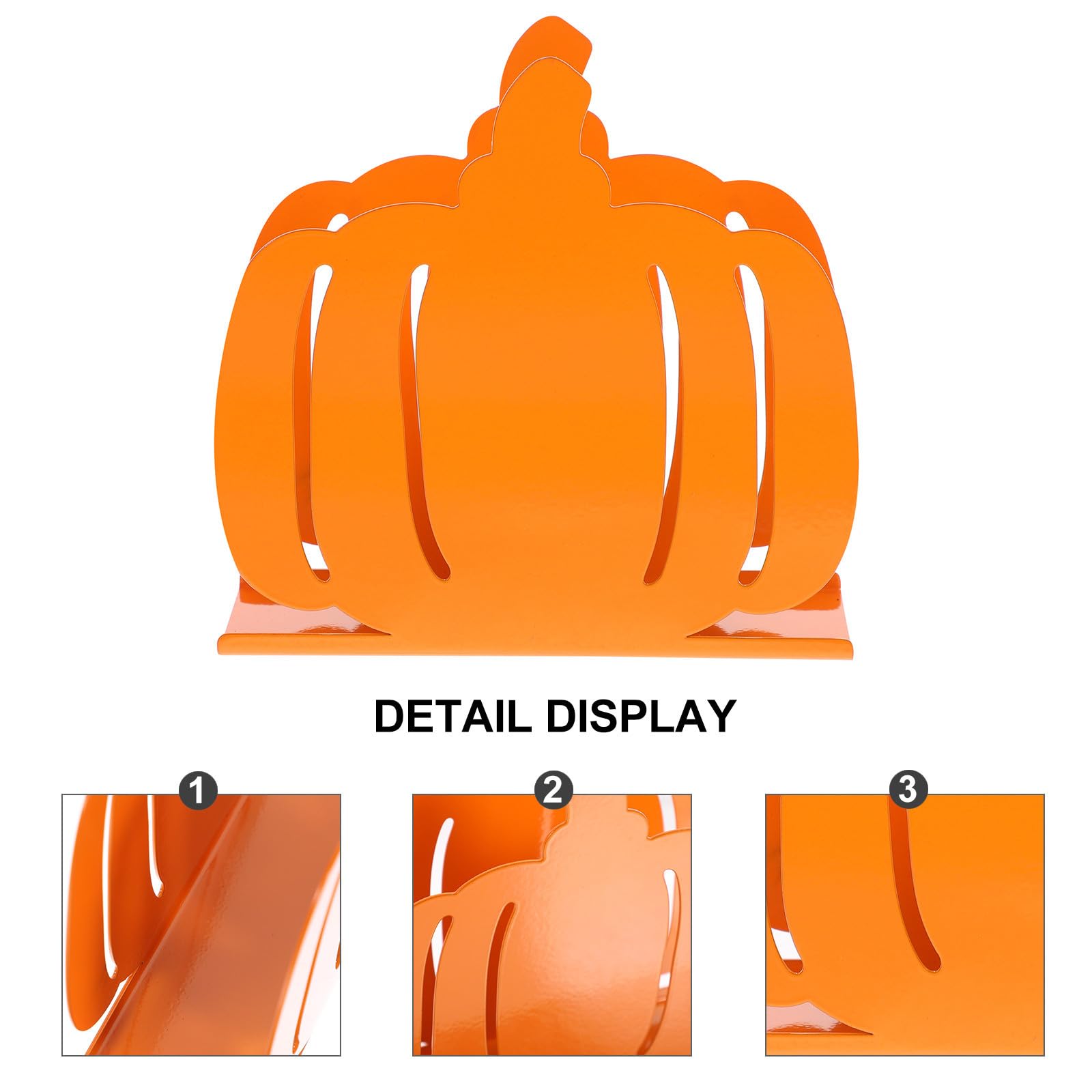 4 Piezas Servilletero de Hierro en Forma de Calabaza