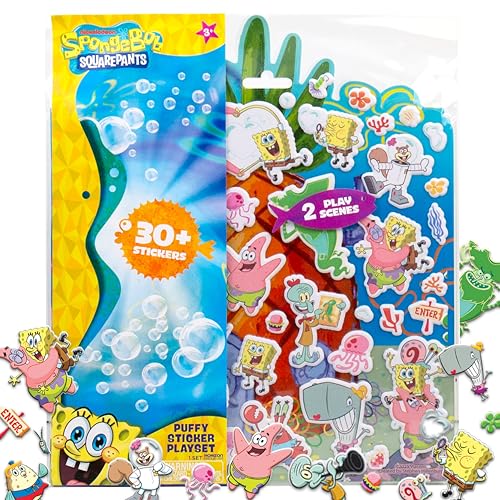 Horizon Group USA Puffy Sticker Playset for Kids Spongebob