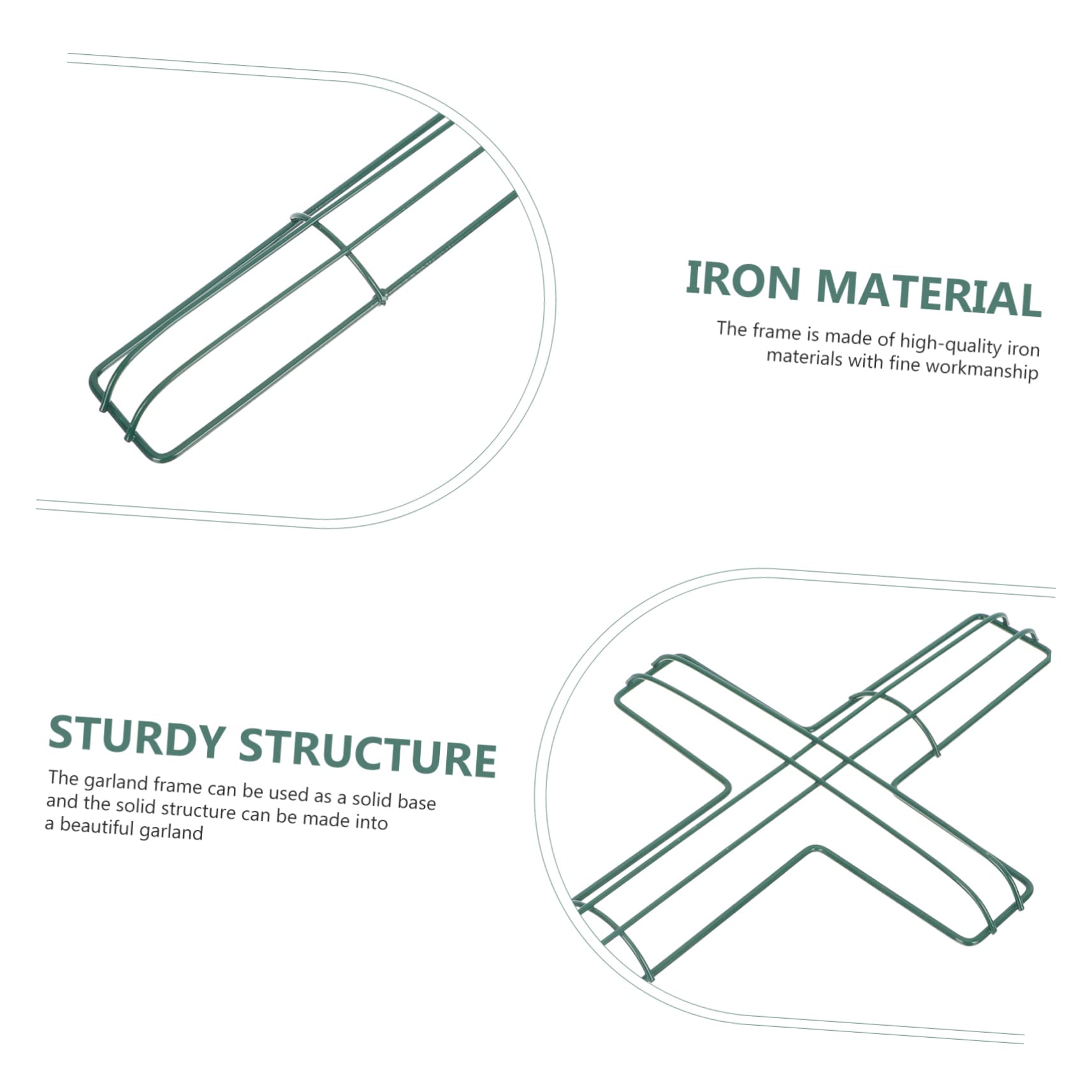 Levemolo Shaped Iron Wreath Holder Sturdy Flower Arranging Rack for Christmas Easter Decorations for Crafting Unique Garlands