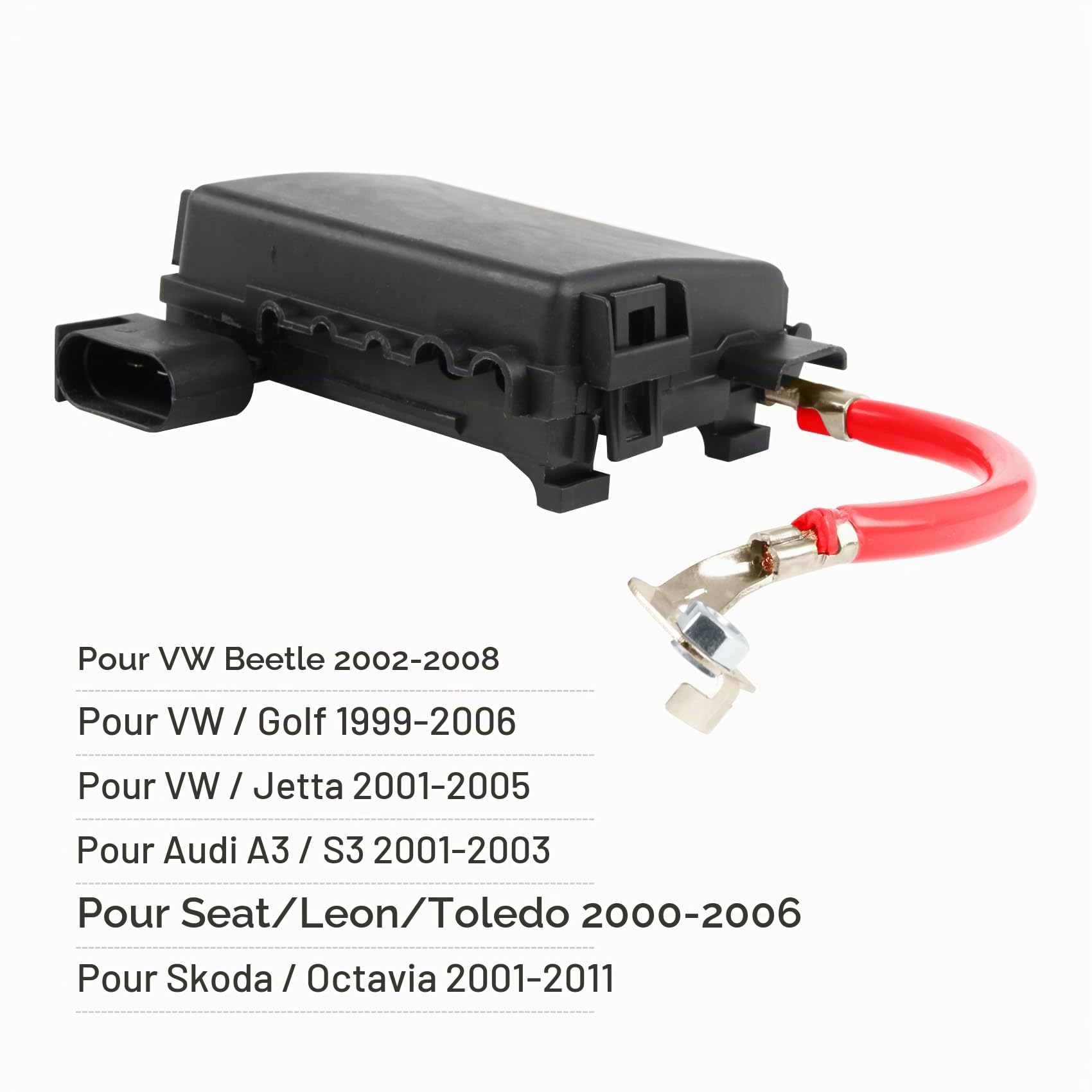 1J0937550A Boîte à fusibles de batterie de voiture Comaptible pour Audi Seat Skoda Beetle Golf Jetta Bora