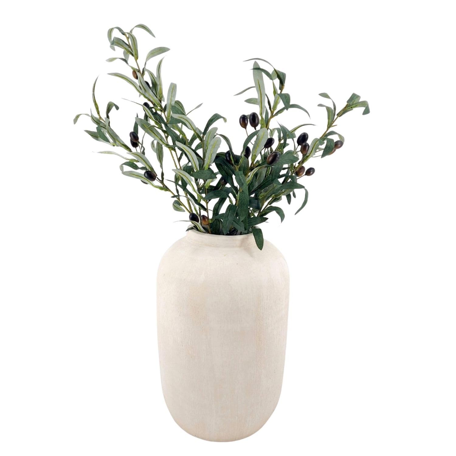 Bodenvase Avion 35cm - bauchig, Creme grau, Keramik, Ø24cm CreaFlor Home