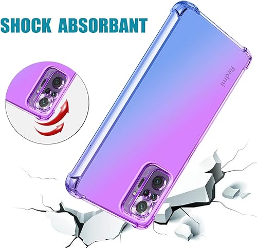 Miniatura 7 de Para Redmi Note 11 4G/Redmi Note 11S 2201117TY Caso, lindo gradiente claro delgado a prueba de golpes suave flexible TPU trasero cubierta protectora