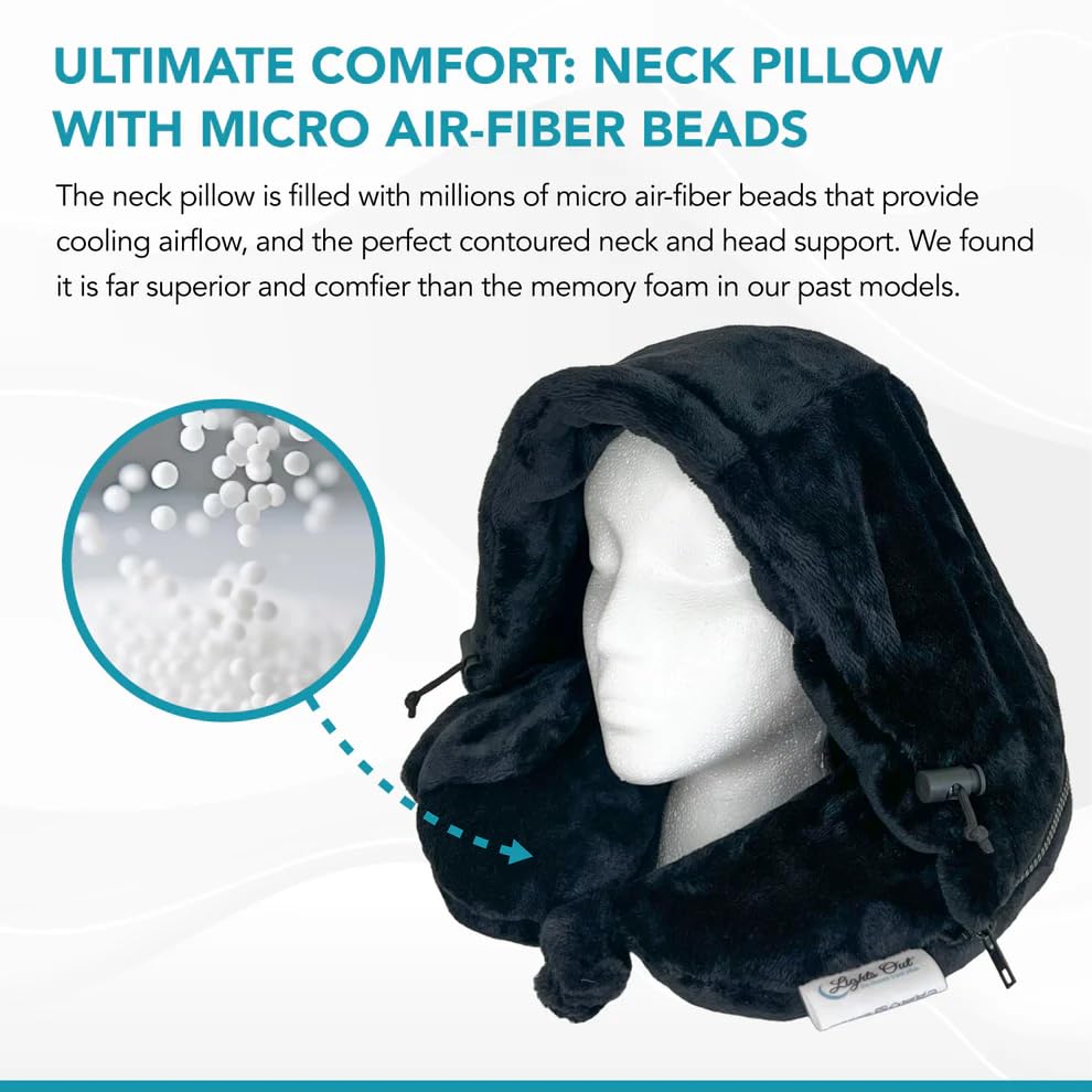 Almohada de Viaje con Capucha y Soporte para Cuello miniatura 5