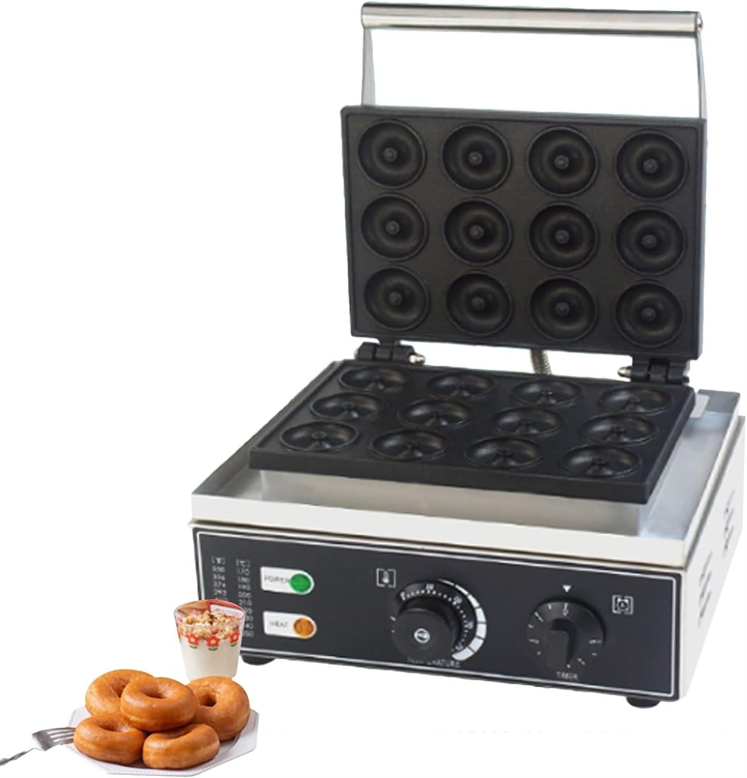 Máquina Comercial compacta para Hacer Dulces, CREA deliciosas rosquillas, Cake Pops y Waffles, 1500 W, deliciosas rosquillas, Cake Pops y Waffles, Placas extraíbles antiadherentes,