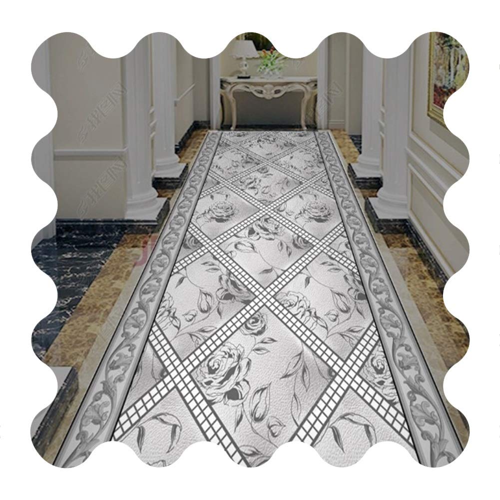 Tapis d'entrée de couloir anti-salissure gris ZRUYI pour protéger vos parquets