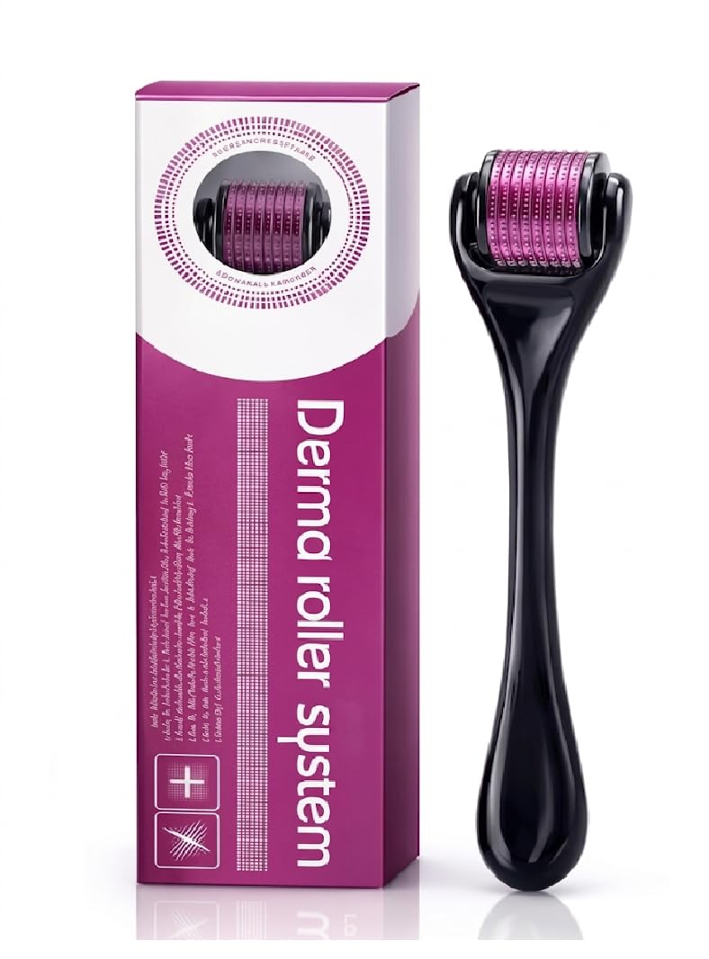 T Topline Roller For Hair And Beard Regrowth 540 Micro Titanium Needles Reduces Hair Fall & Stimulates Hair Follicles, Safe and Effective Easy to use | Skin Care Men and Women (0.5 mm)-image-42