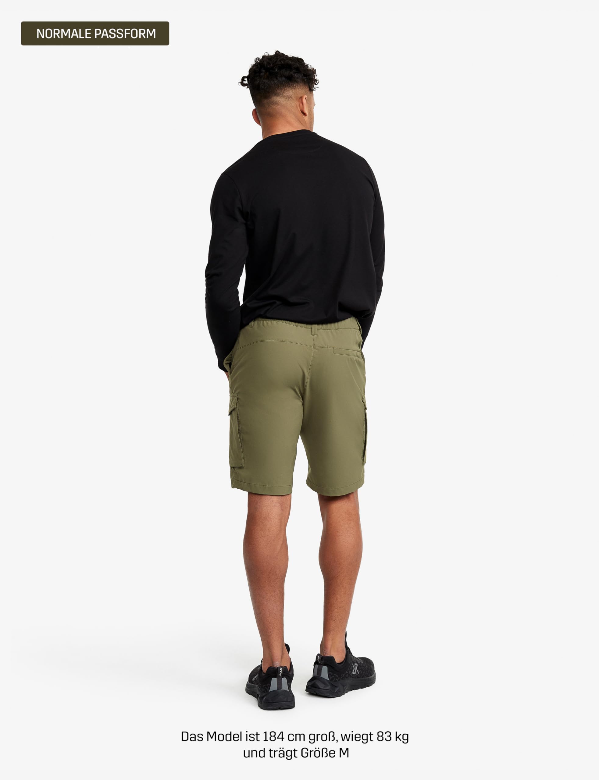 RevolutionRace Adventure Cargo Stretch Shorts für Herren, Leichte und Praktische Wandershorts