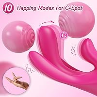 Vista 3 de Vibradores para adultos, juguetes sexuales para mujeres, vibrador de dedo con 10 patrones de aleteo y 10 modos de vibración para estimular el punto