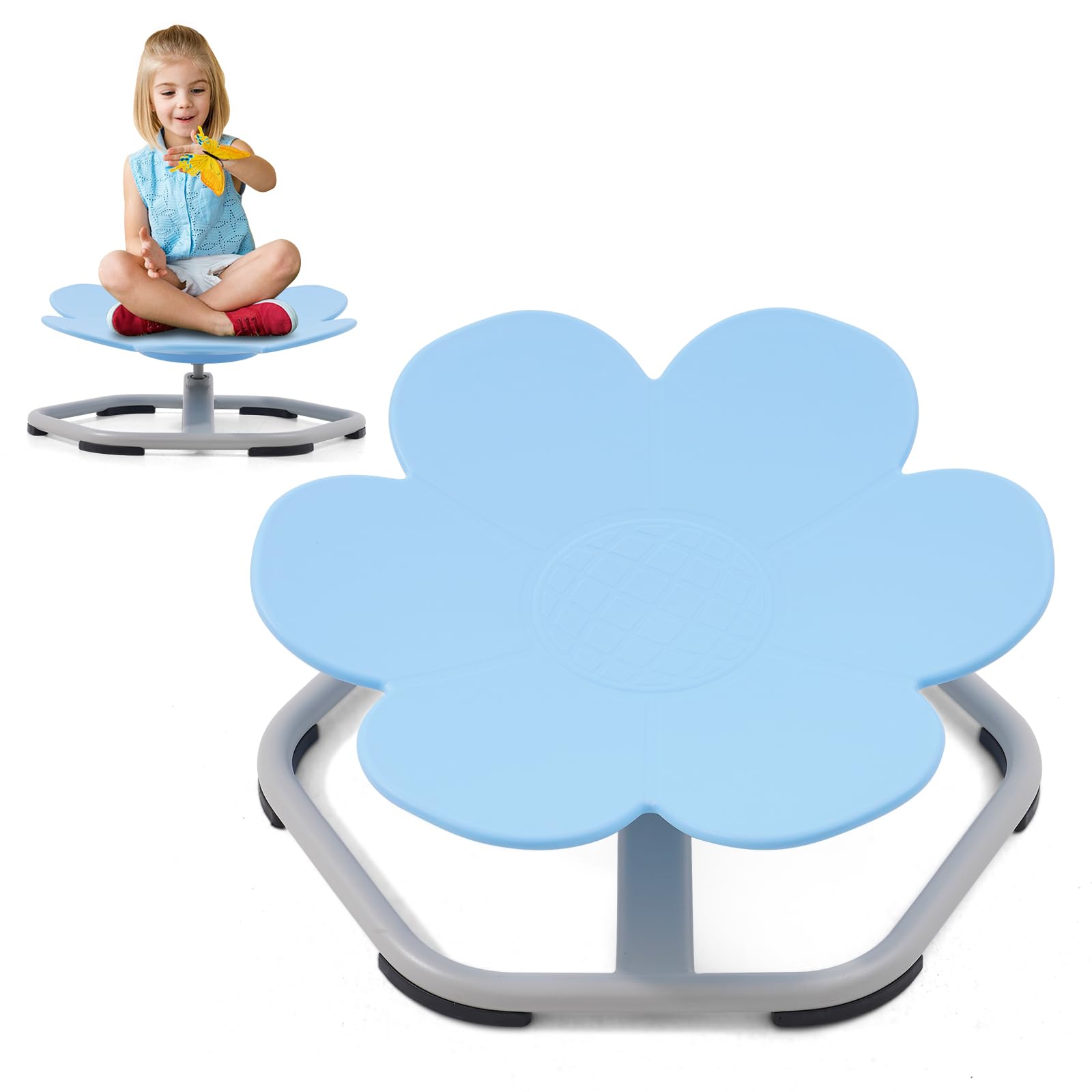 Chaise Sensorielle Pour Enfants – Rotative, Antidérapante, Bleu, TDAH/Autisme