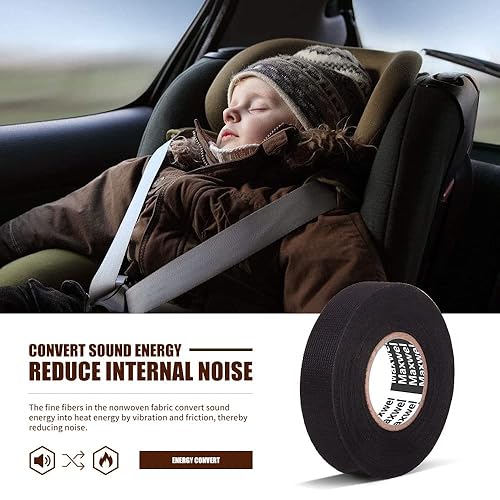 Miniatura 4 de Maxwel - Arnés de telar de alambre, cinta adhesiva de tela para arnés de cables eléctricos automotrices, amortiguación de ruido, a prueba de calor,