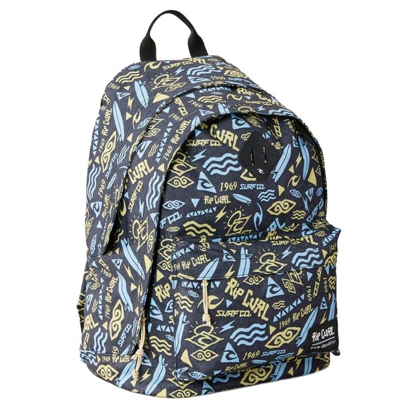 Rip Curl - Sac à Dos garçon Double Dome Noir/Jaune -...