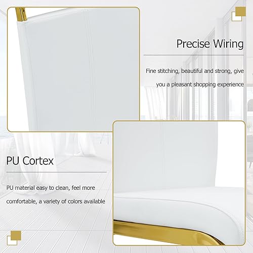 Miniatura 7 de Juego de mesa de comedor de vidrio Ebullient para 4, juego de mesa y sillas de 5 piezas, mesa moderna de cocina y comedor con 4 sillas de comedor de