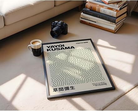 Fark Tanıtım Yayoi Kusama Çerçevesiz Poster, Modern Dekoratif Çerçevesiz Poster, Tablo, YayoiKusama-8, 40 x 50