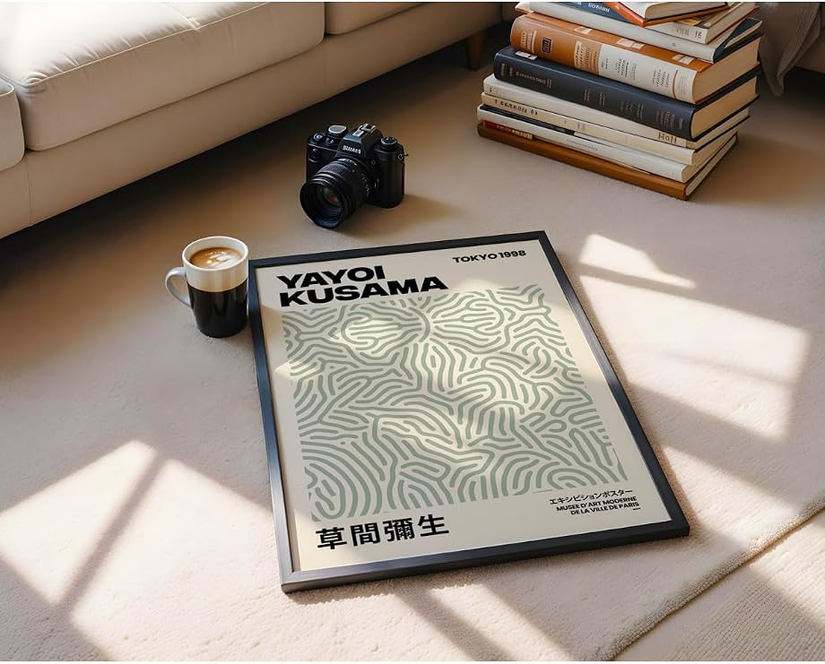 Fark Tanıtım Yayoi Kusama Çerçevesiz Poster, Modern Dekoratif Çerçevesiz Poster, Tablo, YayoiKusama-8, 40 x 50