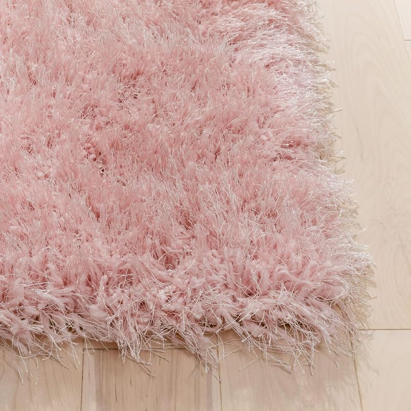 Image of Square Plain Fur Rugs Bedroom Home Decor Decor and Living Room 4x4 Feet Square Peach Pink