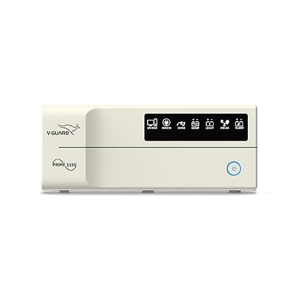 V-Guard Prime 1150 Digital Inverter UPS | Inverter for Home | Pure Sine Wave Output | Visual and Audio Indicators | White