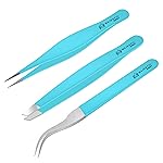 Surgical Tweezers for Ingrown Hair - Precision Sharp Needle Nose Pointed Tweezers for Splinters, Ticks & Glass Removal - Best for Eyebrow Hair, Facial Hair Removal (Triple Teel)