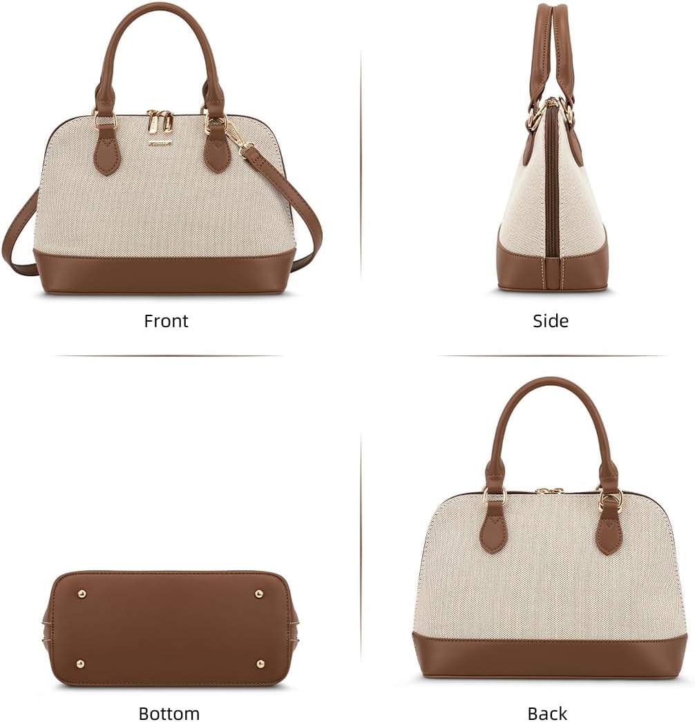 LOVEVOOK Purse for Women Small Crossbody Bags Classic Double Zip Top Handle Dome Satchel Bag - Image 7