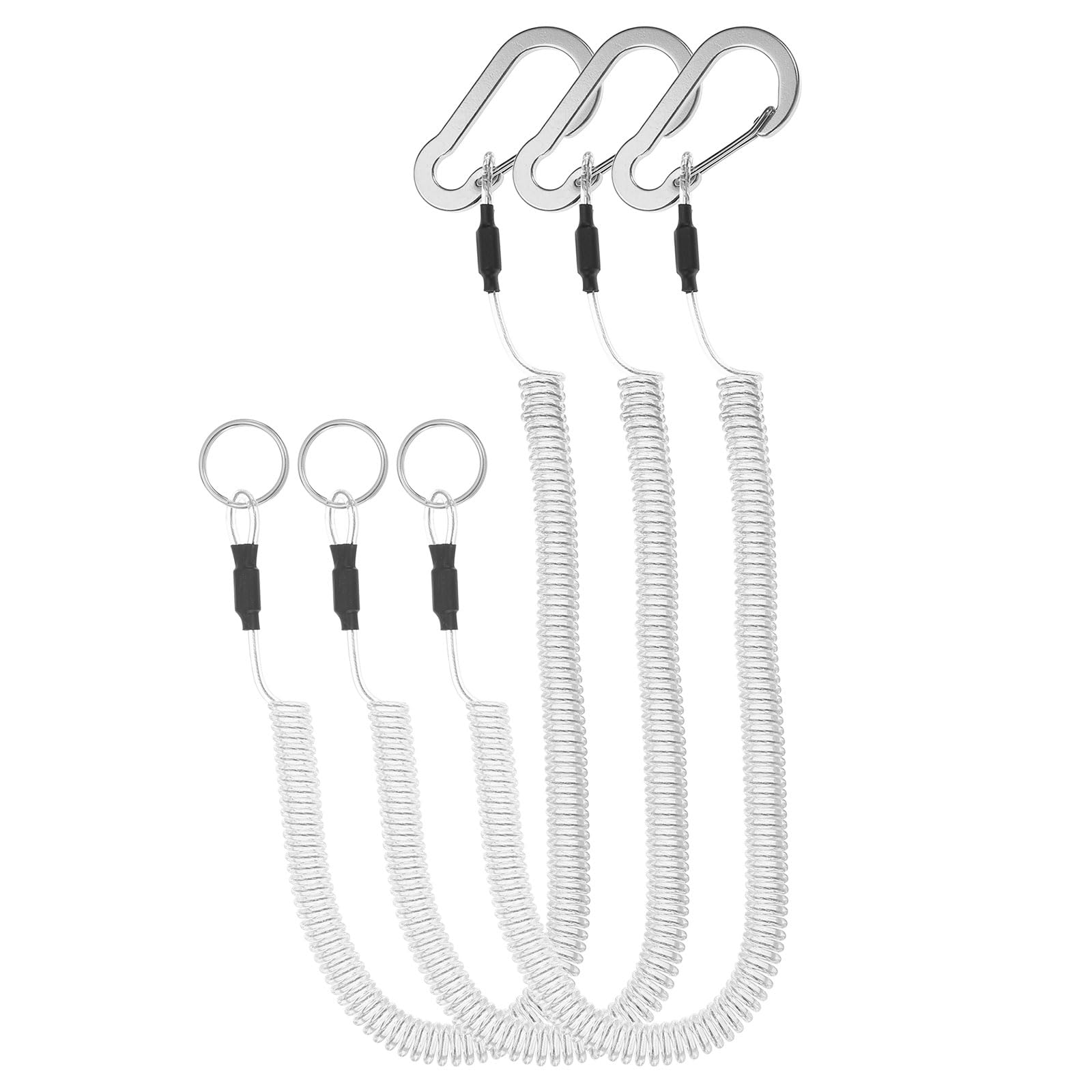 PATIKIL 3pcs Retractable Spring Coil Straps