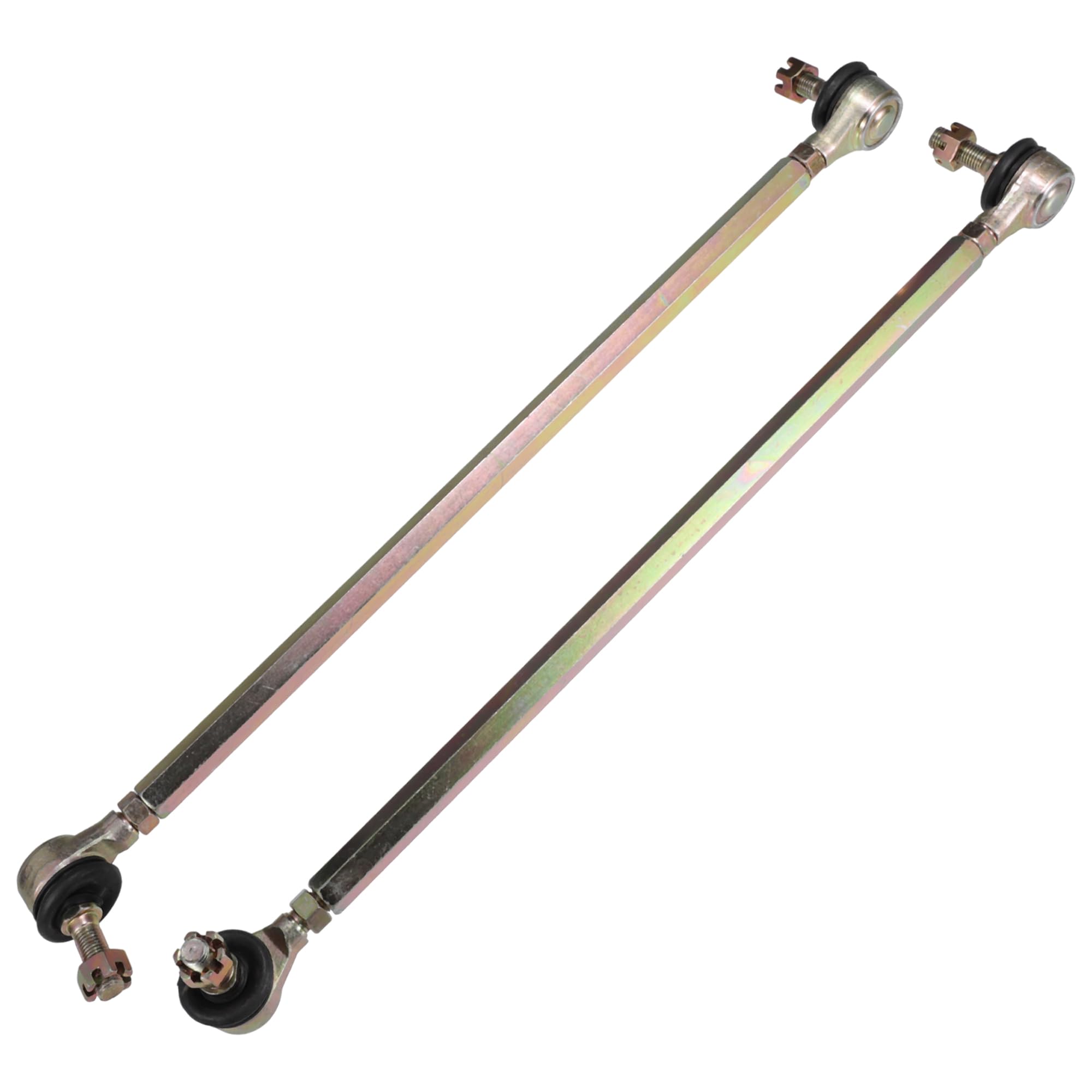 QUARKZMAN Extremos De Barra De Dirección Para Atv - 2 Unidades | Rosca: M10X1.25, Longitud Rosca: 1.5Cm, Longitud Barra: 13.5Cm, Tamaño Extremo: 7.8X5Cm, Compatibilidad: 50-250Cc