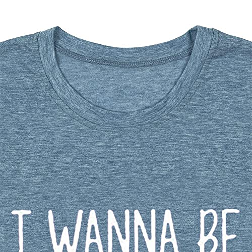 I Wanna Be Where The People aren't T-Shirt for Women Vacation Casual Short Sleeve Funny Cute Graphic Tee Tops4