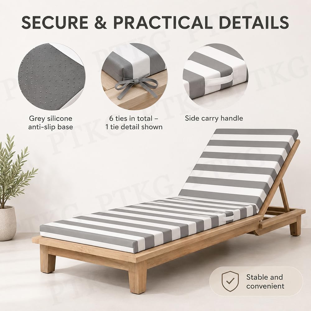 Coussin de Transat Exterieur Confortable Matelas pour Transat