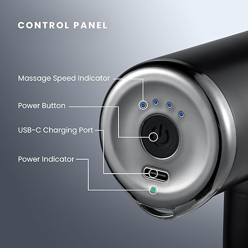 Miniatura 4 de HOM - Mini pistola de masaje de tejido profundo, masajeador de mano silencioso y portátil para tratar el dolor muscular, el dolor de espalda y el