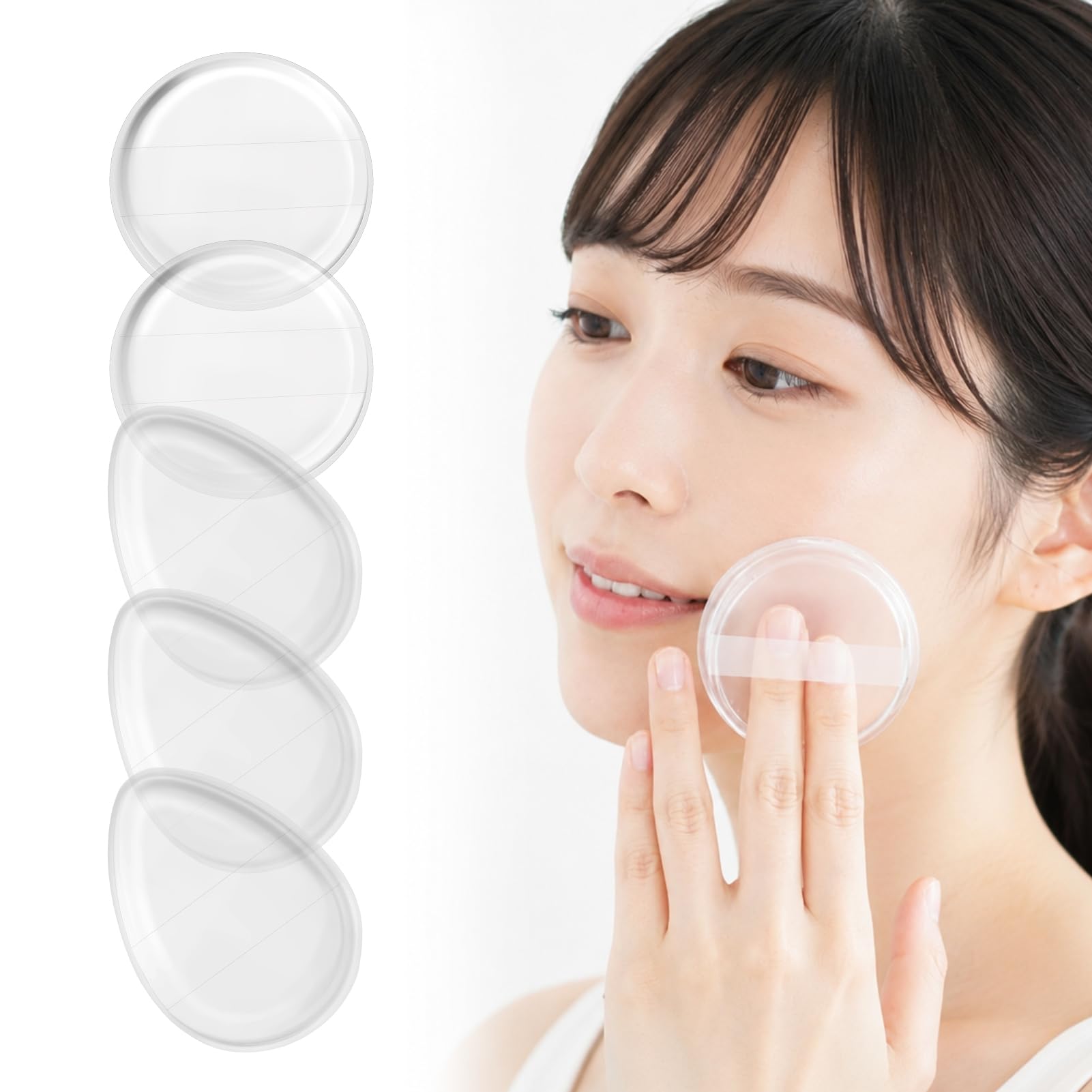 【雑誌掲載×SNSで話題】SENUNシリコンパフ 5個セット 個別ケース付き 日…