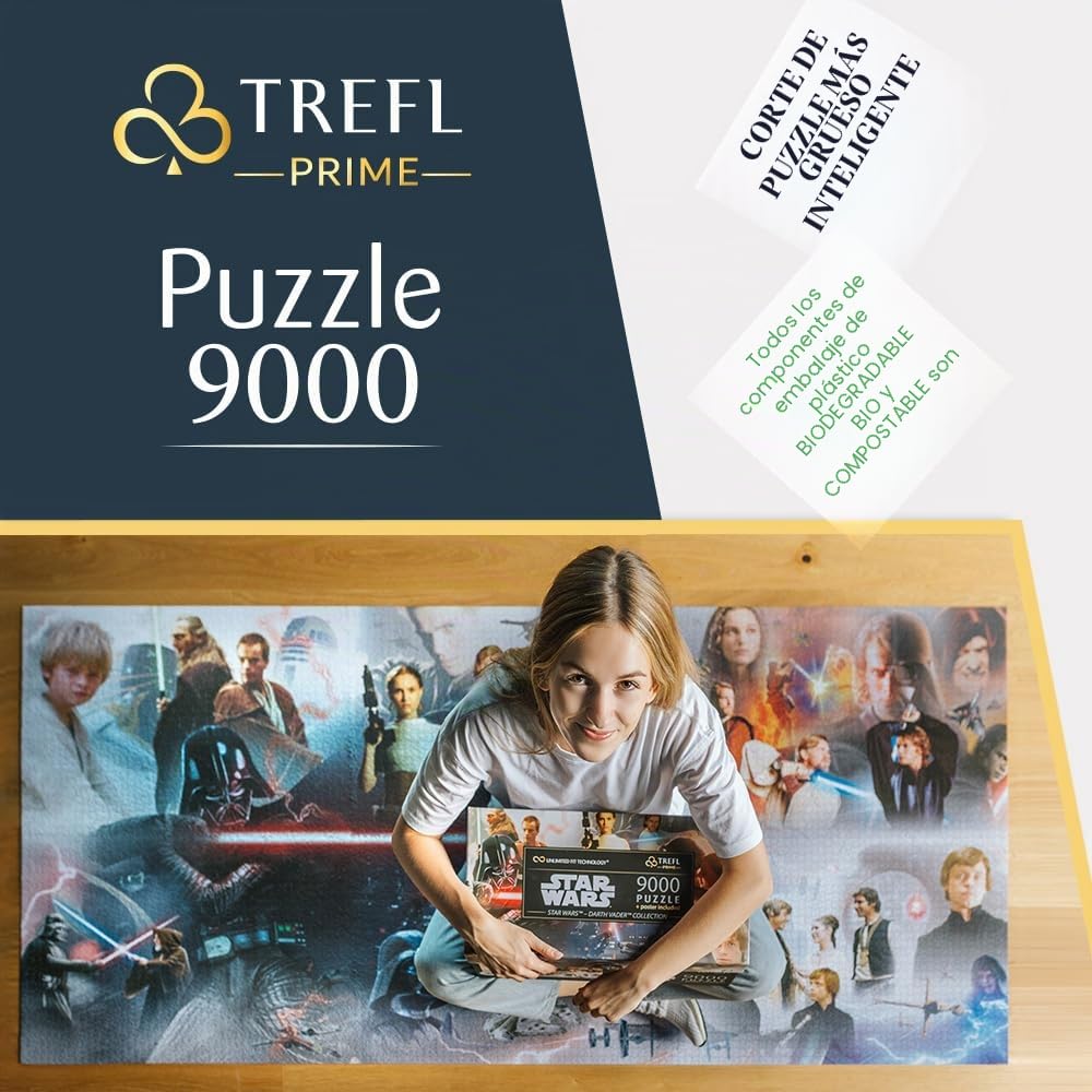 Trefl Prime - Puzzle UFT: Star Wars, Darth Vader Collection - 9000 Piezas, puzle Grande, cartón más Grueso, bío, Eco, Entretenimiento para Adultos y para niñas y niños Desde los 12 años