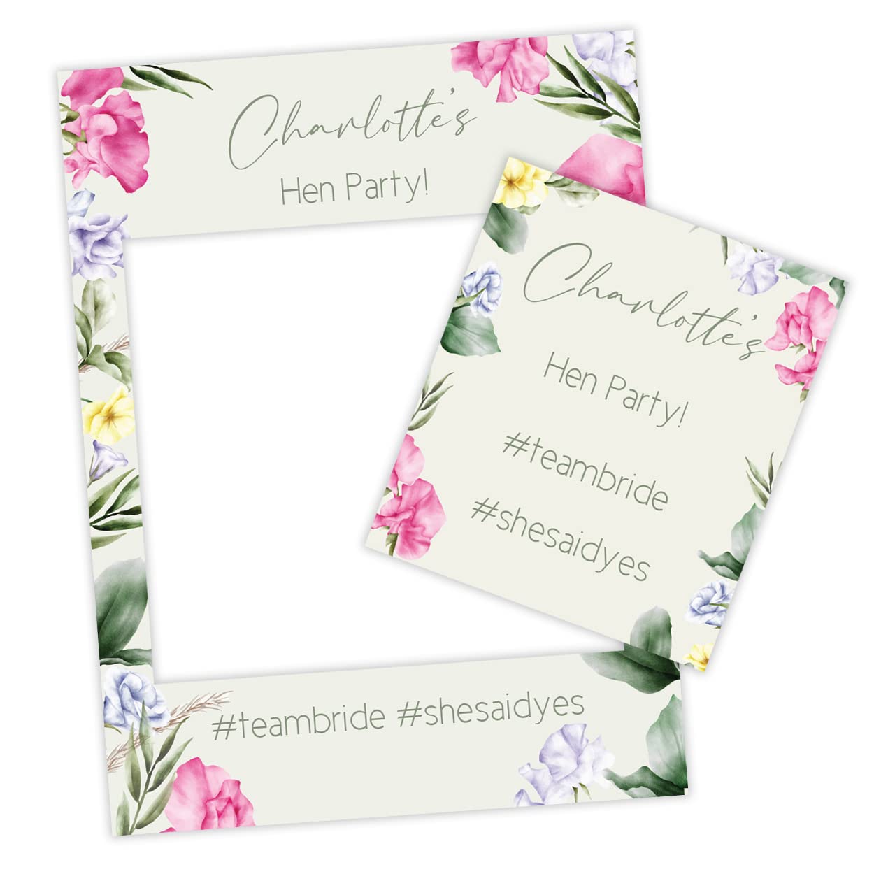 Paper Themes 272Hf Personalised Hen Party Selfie Frame - Personalised Hen Do Selfie Frame (272Hf)