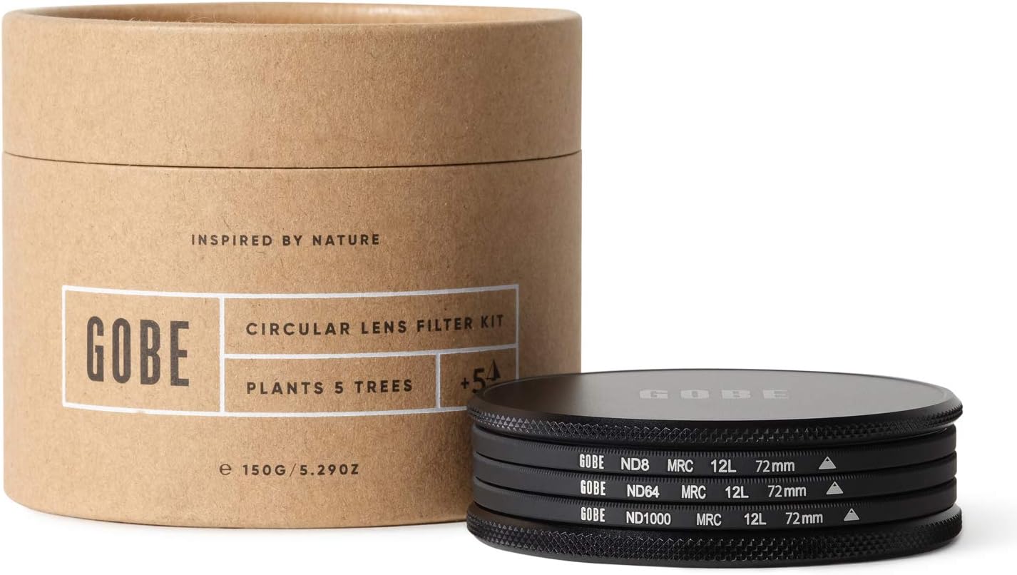 Gobe 72mm ND8, ND64, ND1000 Lens Filter Kit (1Peak)