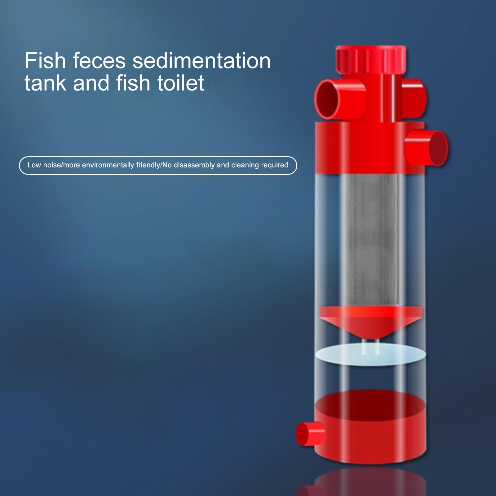 Herramienta de limpieza de acuarios, de acero inoxidable, colector de caca de pescado para tanques de arrecife de agua salada, cría, estanques, terrarios y hábitats, herramienta separadora de