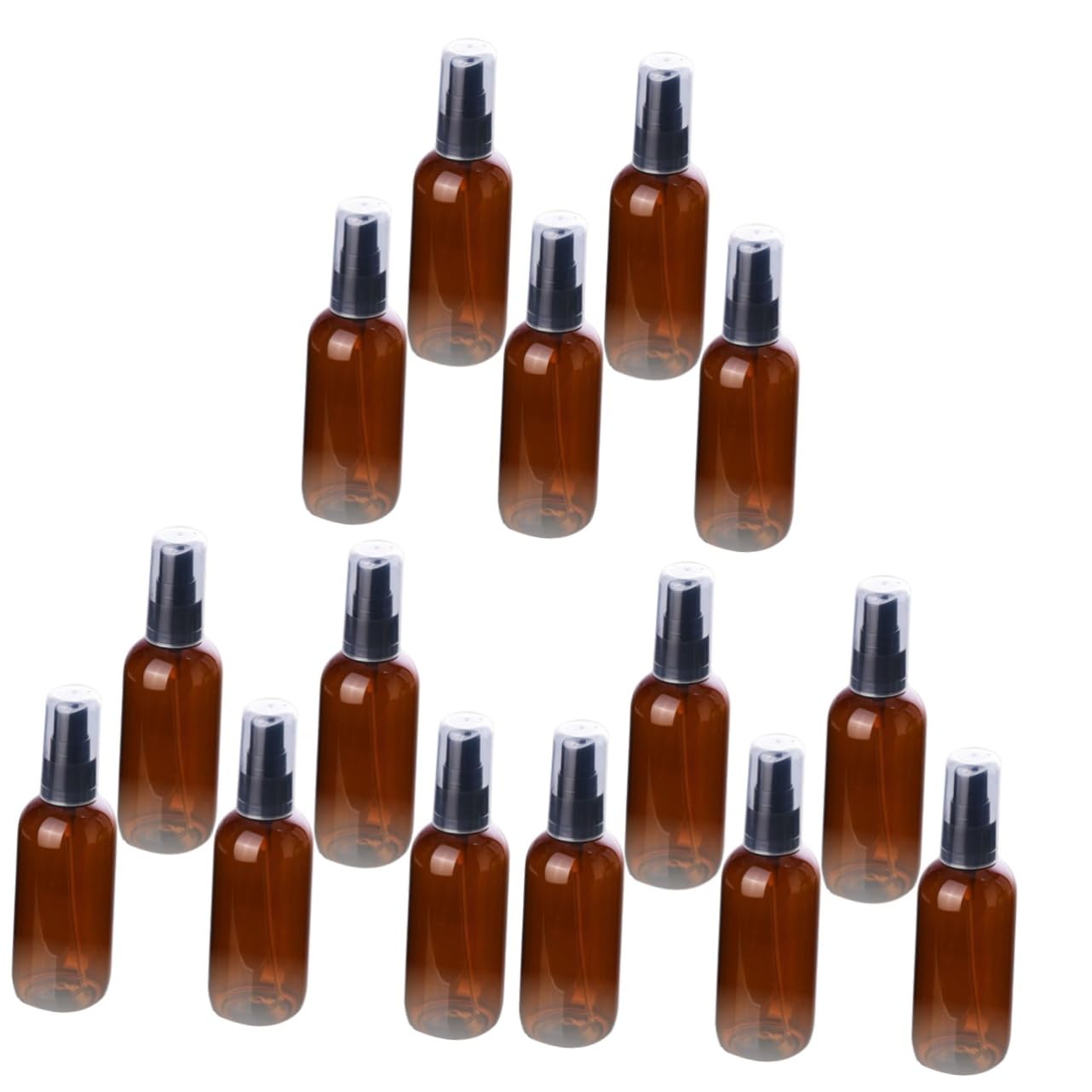 DOITOOL 15pièces Bouteilles De Spray Plastique De Flacons Vaporisateurs Rechargeables Pour Cosmétiques Et Liquides Design Compact Et Léger Pour Voyage Et Usage Quotidien Marron