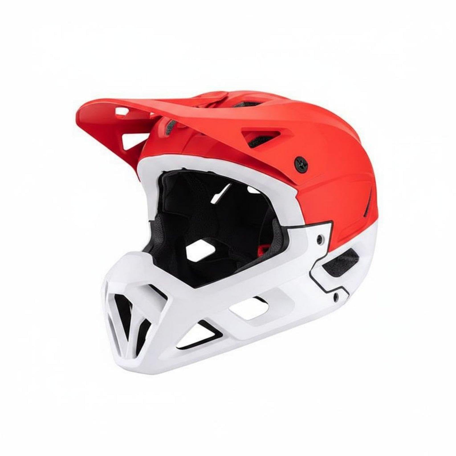 Full Faces Helmet Impact-Resistant Mountain Bike Helmet Impact Absorption Gear for Adults, Women White Red L-image-42