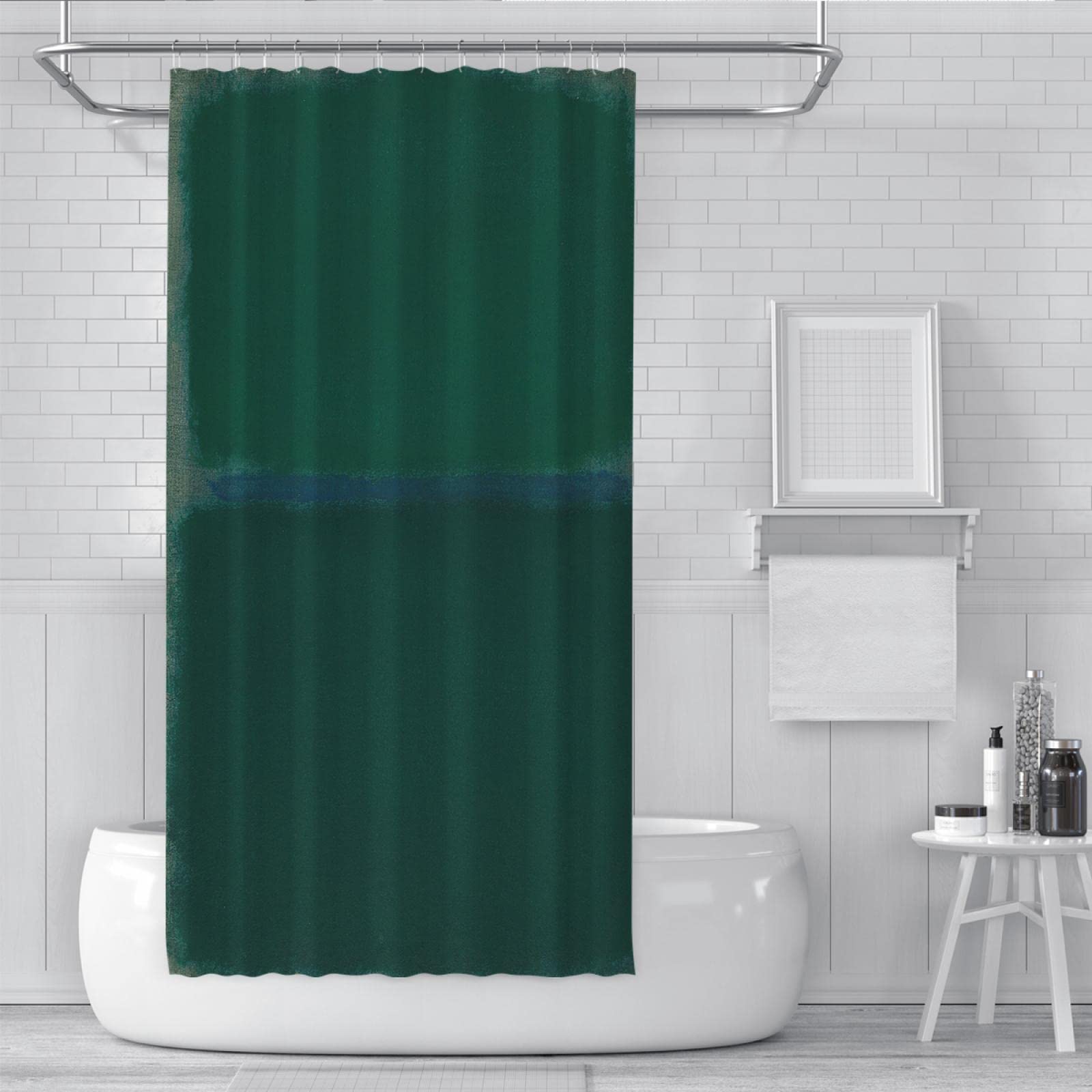 Célèbre Peinture Rideau De Douche Imprimer Classique Mark Rothko Peintures Décrochage Doublure De Douche Salle De Bains Cloison Rideau Pas De Poinçonnage 180x200cm
