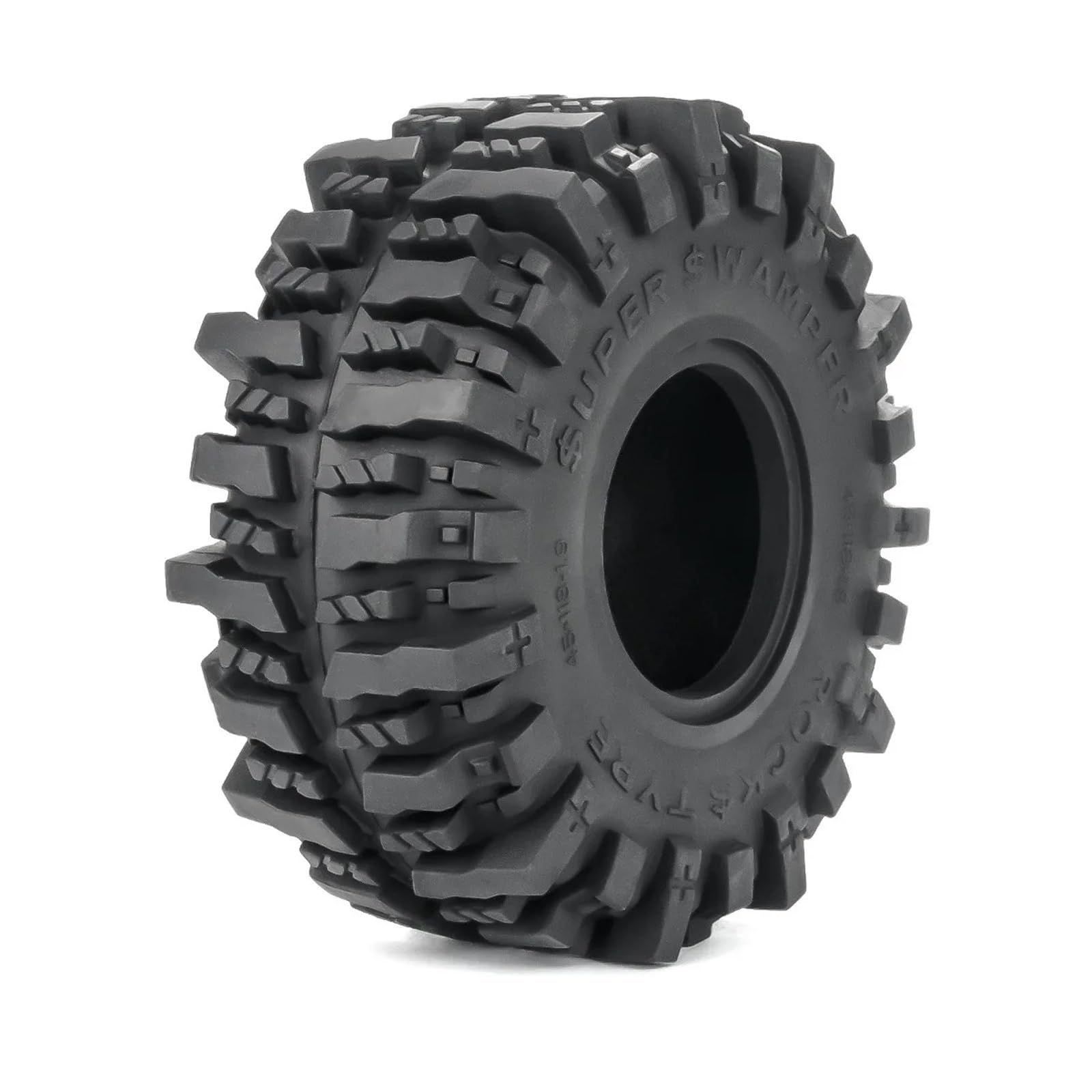 para TRX4 para TRX6 para Axial para SCX10 II III 90046 AXI03007 para Redcat GEN7 GEN8 D90 Blaze 1/10 4PCS 1.9 ''Ruedas Goma Neumáticos sobre Orugas RC Coche NeumáTico Piezas