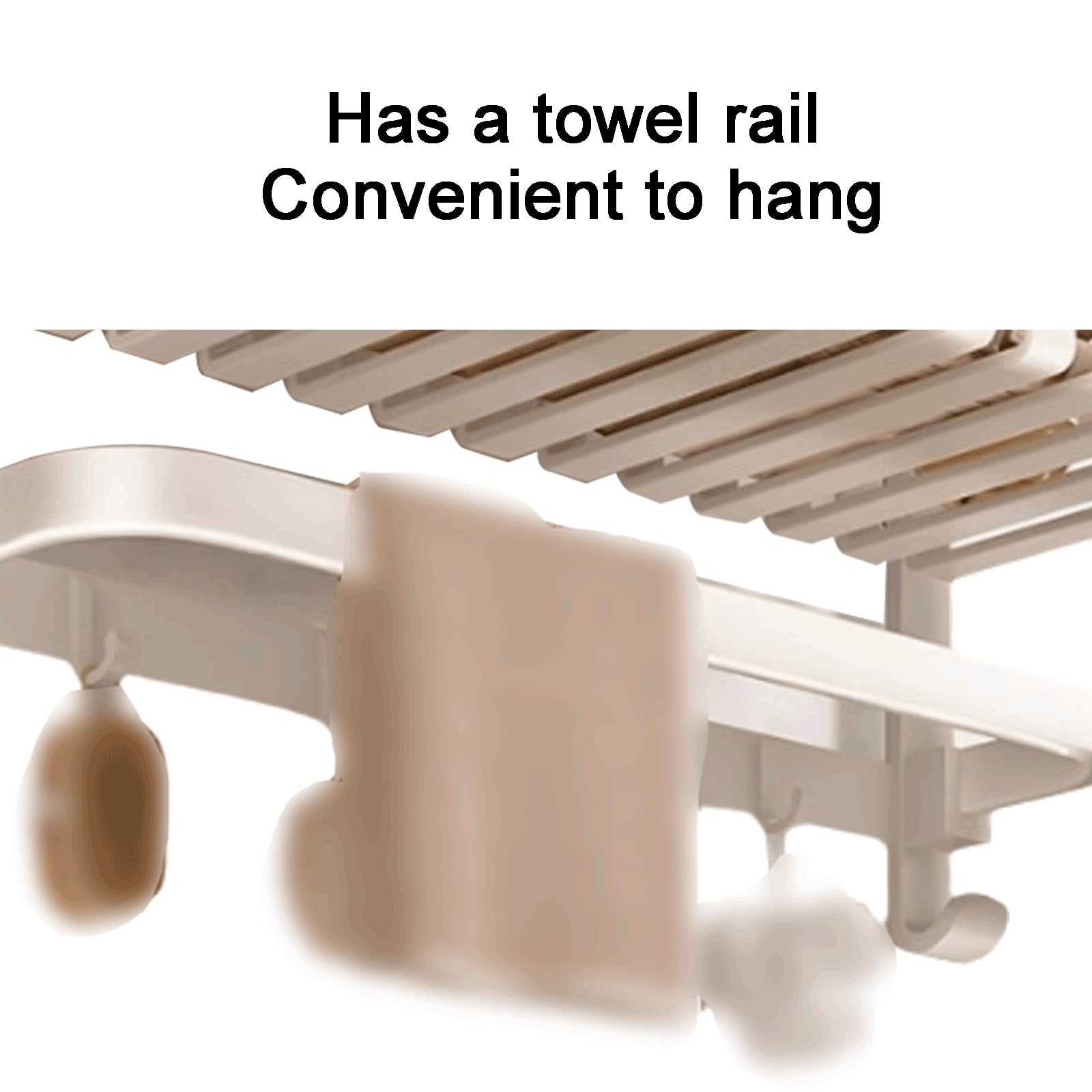 Versátil Estante de baño con Ventosa, Estante de baño montado en la Pared, Estante de baño de Aluminio, Estante de baño Plegable de Doble Capa Sólido