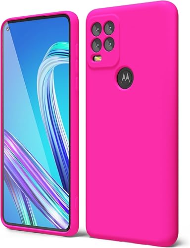 Oakxco Funda protectora para Motorola Moto G Stylus 4G 2022 de silicona líquida, color sólido brillante fluorescente, bonita funda protectora