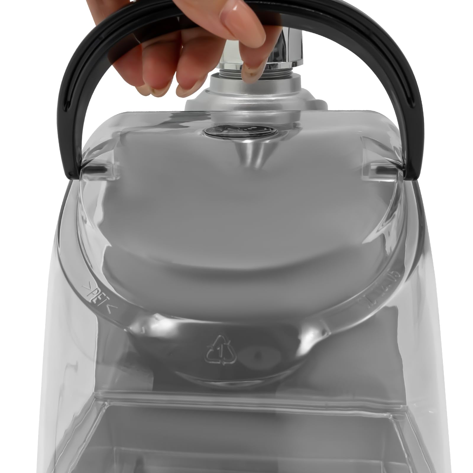 Plancha de vapor vertical de 2200 W para todos los tejidos (3 L, negro, plata)