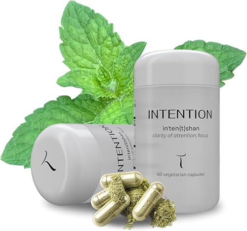 INTENTION Suplemento botánico y de hongos de Setas  Chaga y Cordyceps orgánicos, rodiola y jengibre para apoyar la función cognitiva, el enfoque