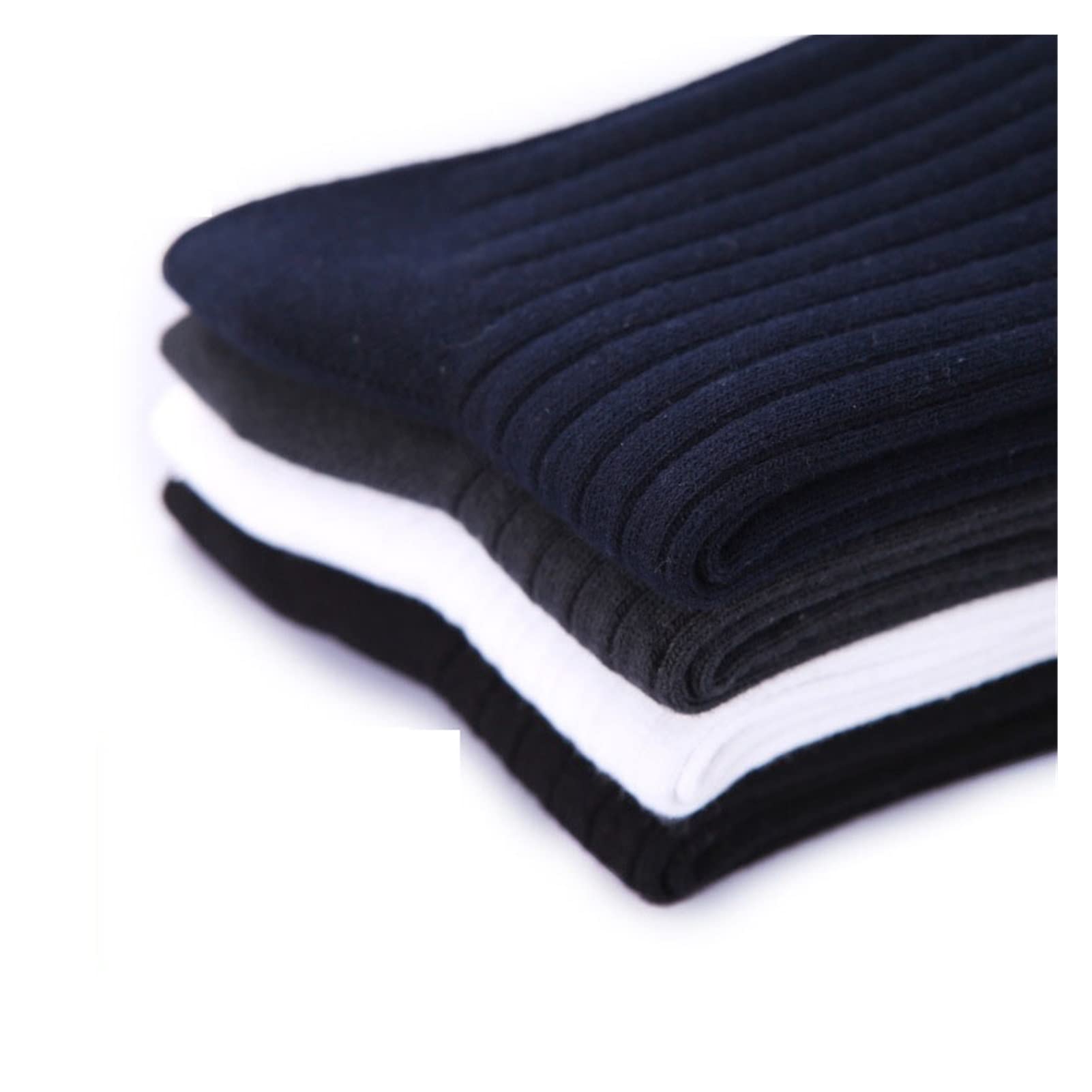 ZZSRJ 5 Pares de Calcetines for Hombres algodón Negro Blanco Calcetines de Negocios Medias de los Hombres (Color : White, tamaño : EU38-44 US6-11)