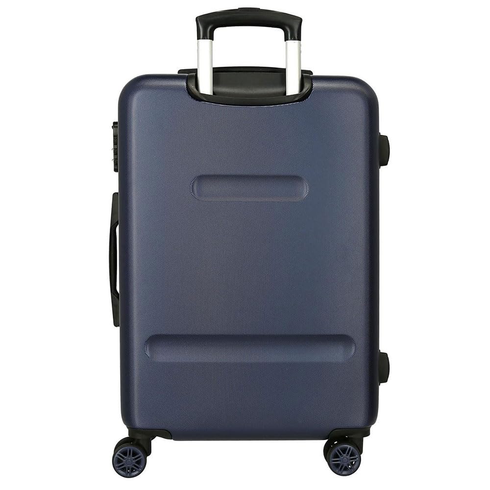 Pepe Jeans Aidan walizka, średniej wielkości, niebieska, 46 x 65 x 23 cm, twardy plastik, boczne zamknięcie łączone, 56, 3,22 kg, 4 koła