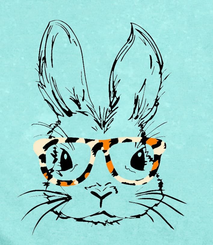 Easter Shirts for Women Happy Easter Bunny Print T-Shirt Cute Rabbit Leopard Tee Tops - Image 5